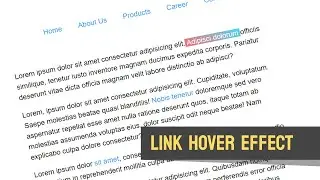 Animated Link Hover Effects using 