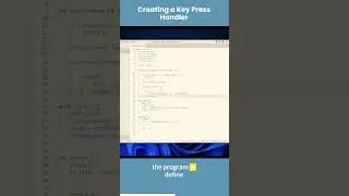 creating a key press handler C++