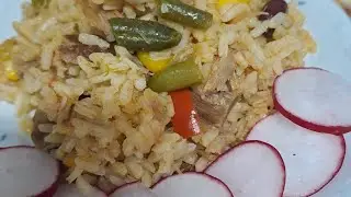 Рис с мясом  и овощами,быстро и вкусно