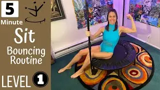 5-Min Sit Bouncing Rebounder Routine | Level 1 Seated Beginner Core Workout on the Cellerciser®