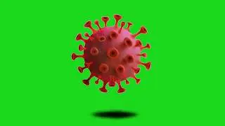 Novel Corona virus on green screen | green screen | chroma key | green screen capture.