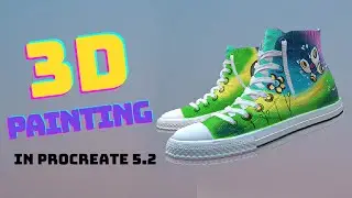 3D Painting in Procreate - How to Draw on 3D Sneakers Step-by-Step