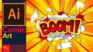 Comic Art Explosions Design in adobe illustrator  | Pop Art | Speed Art