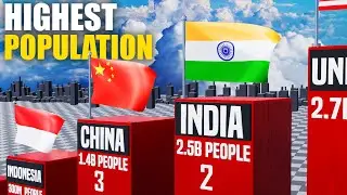 What Country has the Highest Population in 2023? | 3D Data Comparison