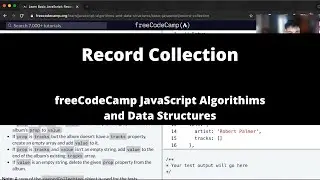 Record Collection (Basic JavaScript) freeCodeCamp tutorial