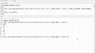 Excel and Python Pandas: Count