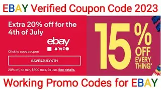 Ebay Coupon Codes 2023 | Get 30% Discount on Ebay | Verified Ebay Promo Code | Ebay Codes