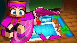 J’ai construit une Piscine SECRÈTE dans ma Chambre sur Minecraft !