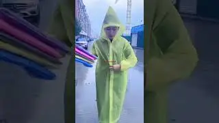 jas hujan Korea raincoat bahan tebal motor motif polos dewasa unisex 