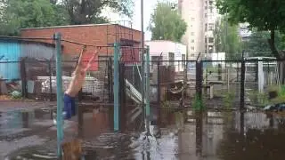 Соскок с турника в воду