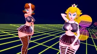 「Princess Peach and Princess Daisy」 Chocolate Cream 【MMD 4K 60fps】