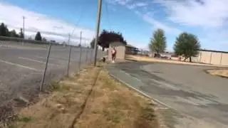 Rick and Tarah walking the track
