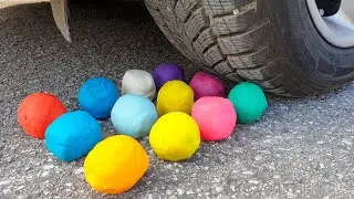 Crushing Crunchy & Soft Things by Car! EXPERIMENT CAR VS PLAY DOH BALLS