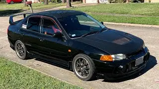 1996 Black Mitsubishi Evolution 4 walk around imported  (USA)