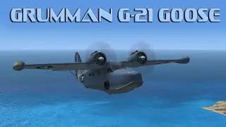 Landing the Grumman G-21 Goose at Subic Bay in FSX