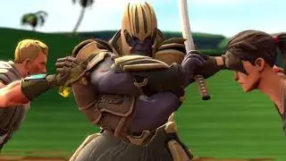 Fortnite charachters vs thanos ... 😂😂😂😂