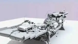 Bridge collapse.. Blender Fracture modifier.