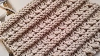 Geometric pattern with a corrugated effect🧶❤️knitting pattern