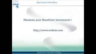 SharePoint TIFF Editor
