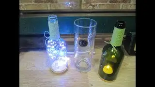 Как разрезать стеклянную бутылку на токарном станке/ How to cut a glass bottle on a lathe