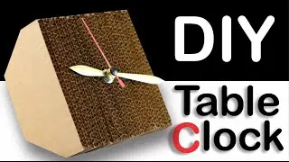 How to Make School Project Clock with Cardboard – DIY Side Table Clock Craft