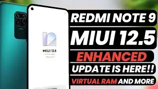 Redmi Note 9 MIUI 12.5 Enhanced Edition Update | 12.5 Enhanced Update Redmi Note 9 | MIUI 12.5.2.0