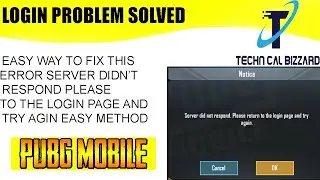 how to fix pubg server did not respond I please return to the login page I fix this issue I easily