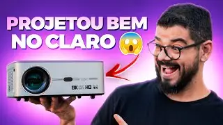 BOM ATÉ DE DIA? PROJETOR MUITO POTENTE e COMPLETO! Projetor Full HD GOOJODOQ - Review