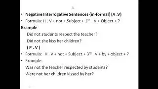 The Past Indefinite Tense  Active to Passive Voice