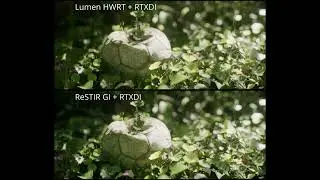 Lumen HWRT vs. ReSTIR GI - Unreal Engine 5, RTXDI in second half