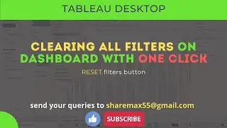 Tableau - How to clear all filter selections || Reset filters button || Interview Question