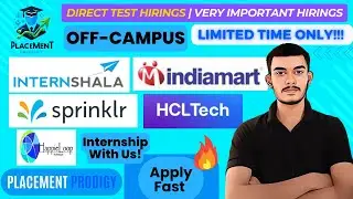 Direct Test | OFF Campus Drive | Internshala, Indiamart, HCL | 2021, 2022, 2023, 2024 Batch | Jobs