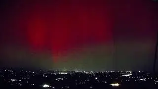 Here's a timelapse of the #auroras tonight around 10 p.m. from our Dallas, NC, tower cam at 1450'.