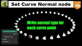 Set Curve Normal node affects normal data of each curve point - Blender 4.2 Geometry node Tutorial