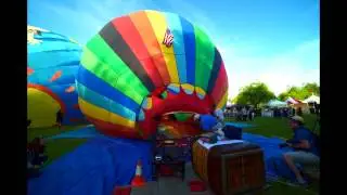 Hot air balloon inflation and launch 熱氣球從打氣到升空