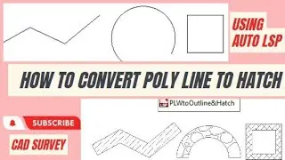 How to convert polyline to hatch pattren in autocad