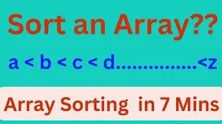 How to Sort Array Elements | Selection Sorting