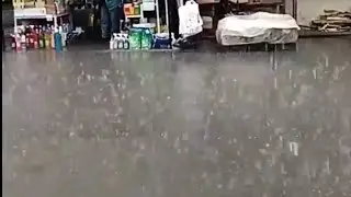 сильный дождь в Душанбе Таджикистан