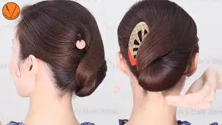 短い髪でも自分で出来る！無駄な工程を省き単純！不器用さんにもオススメセミロング和装の髪型