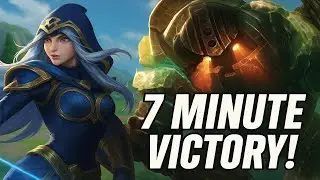 Arctic Arrow - 7 MINUTE VICTORY! Ashe + Nautilus Bot Lane | Wild Rift Ranked Gameplay