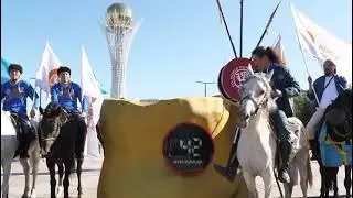 В Астане прошел парад всадников в преддверии Всемирных игр кочевников