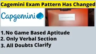 Capgemini  Exam Pattern Has Changed 2024 | No Game Based Aptitude Questions | Capgemini Exceller