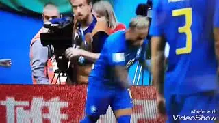 Neymar goes crazy on referee on game vs Costarica