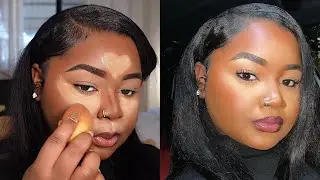 *DETAILED* SOFT NATURAL & FAST MAKEUP TUTORIAL FOR BLACK WOC | NO LASHES | Kathy Odisse