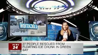 27 people rescued from floating ice chunk in Green Bay