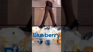 Pea's Pumps vs. Blueberry Waffles! Heels Crushing Food! Oddly Satisfying! ASMR