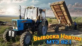 БЕЛОРУСЬ МТЗ 82.1!⚫Вывозка навоза!