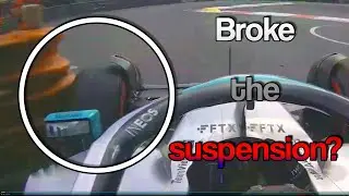 Russell hit the barrier on his flying qualifying Q3 lap! - Monaco Q3 2022