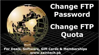 How to change FTP Password and changing FTP Quota by Zaintech.pk