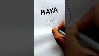 How to draw MAYA name logo ❤‍🔥 #shorts #art #drawing